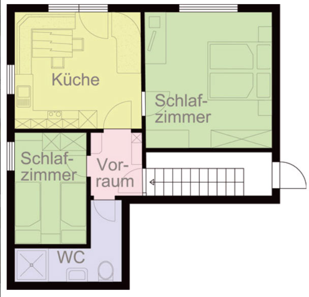 Layout Ground Floor Apartment at our Holiday Apartments Martha in Matrei, East Tyrol