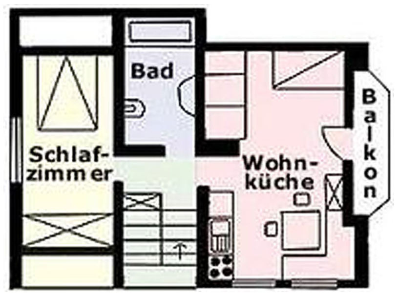 Layout Top-Floor Apartment at the Apartments Martha in Matrei in East Tyrol